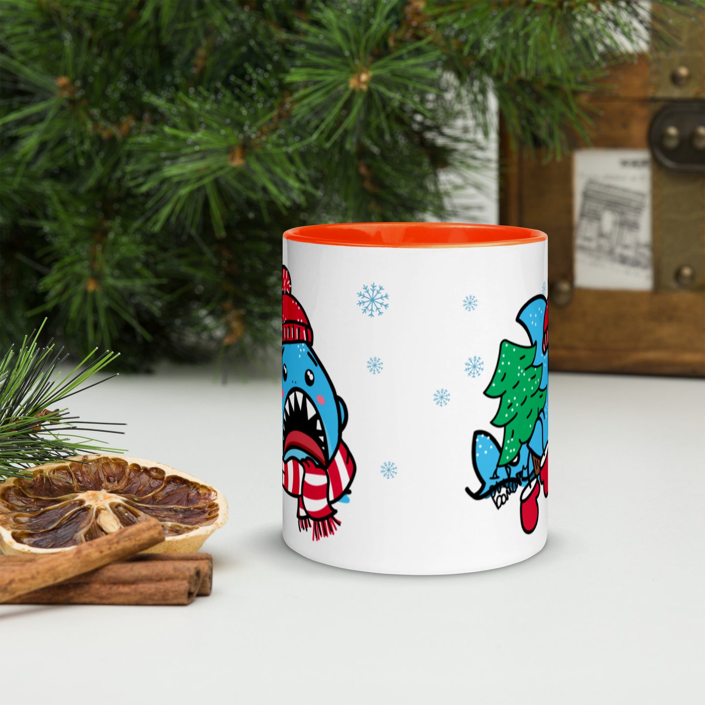 Holiday Sharks Mug- Trim the Tree (11oz)