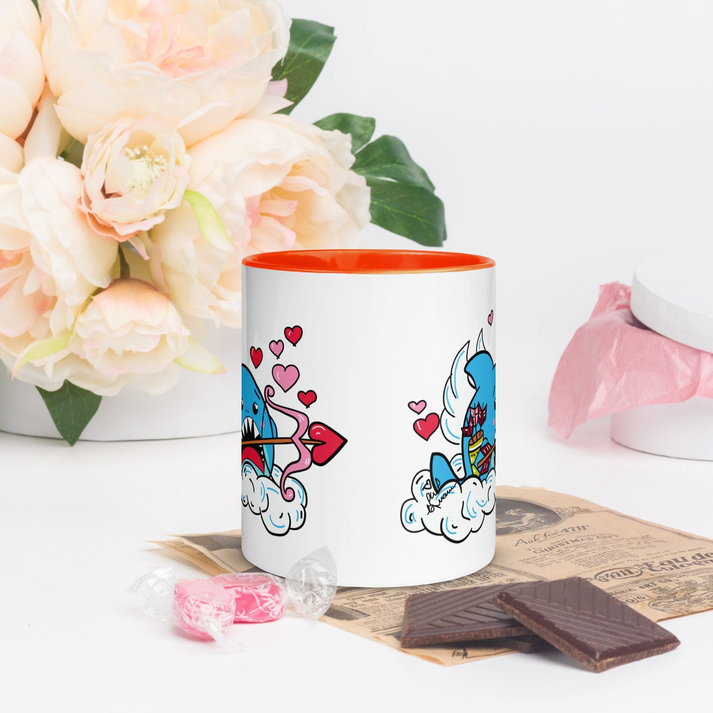 Valentine's Shark- Cupid Mug (11oz)