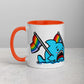 Anxious Shark Mug with Basic Rainbow Pride Flag (11oz)