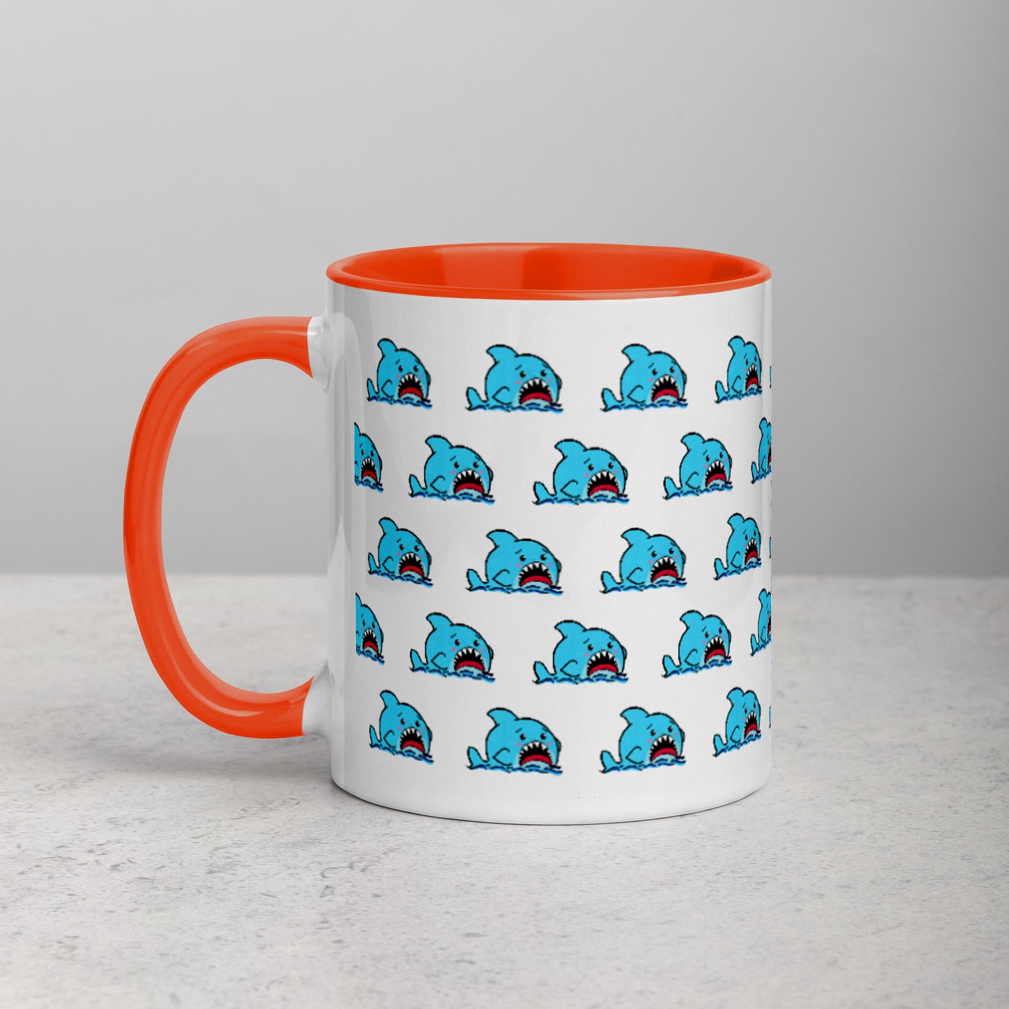 Anxious Shark Allover Mug (11oz)