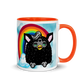 Cute Furby with Rainbow Mug (11oz)