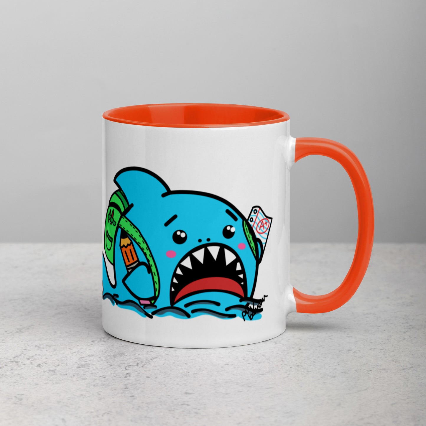 Anxious Shark Goes to School- Mug (11oz)