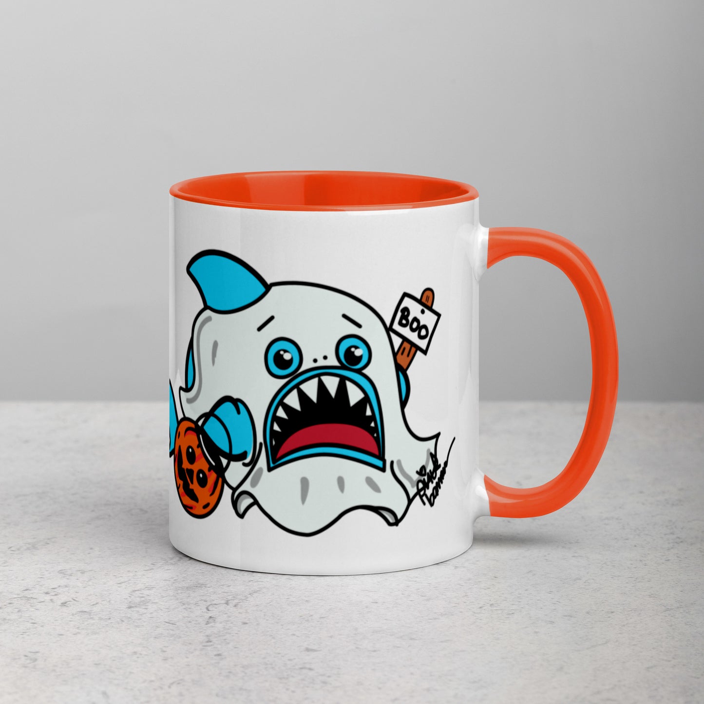 Halloween Sharks Mug- Ghost Shark (11oz)