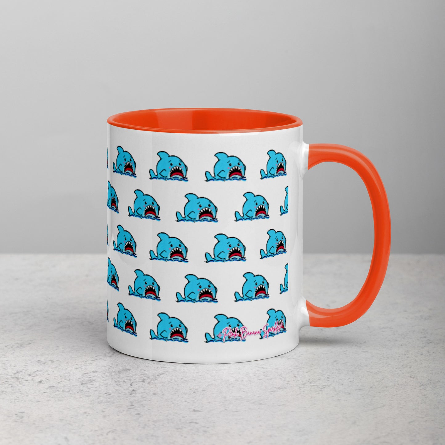 Anxious Shark Allover Mug (11oz)