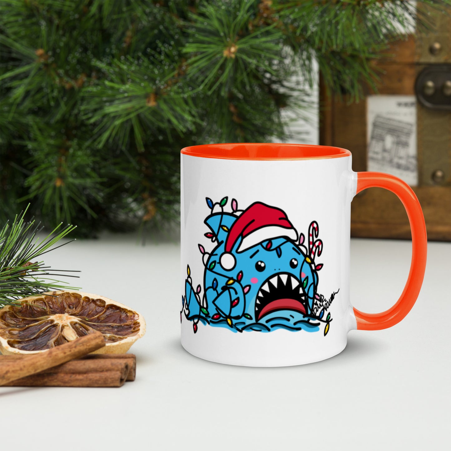 Holiday Sharks Mug- Let there be Lights (11oz)