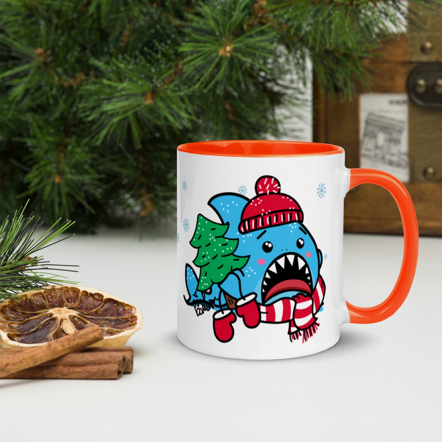 Holiday Sharks Mug- Trim the Tree (11oz)