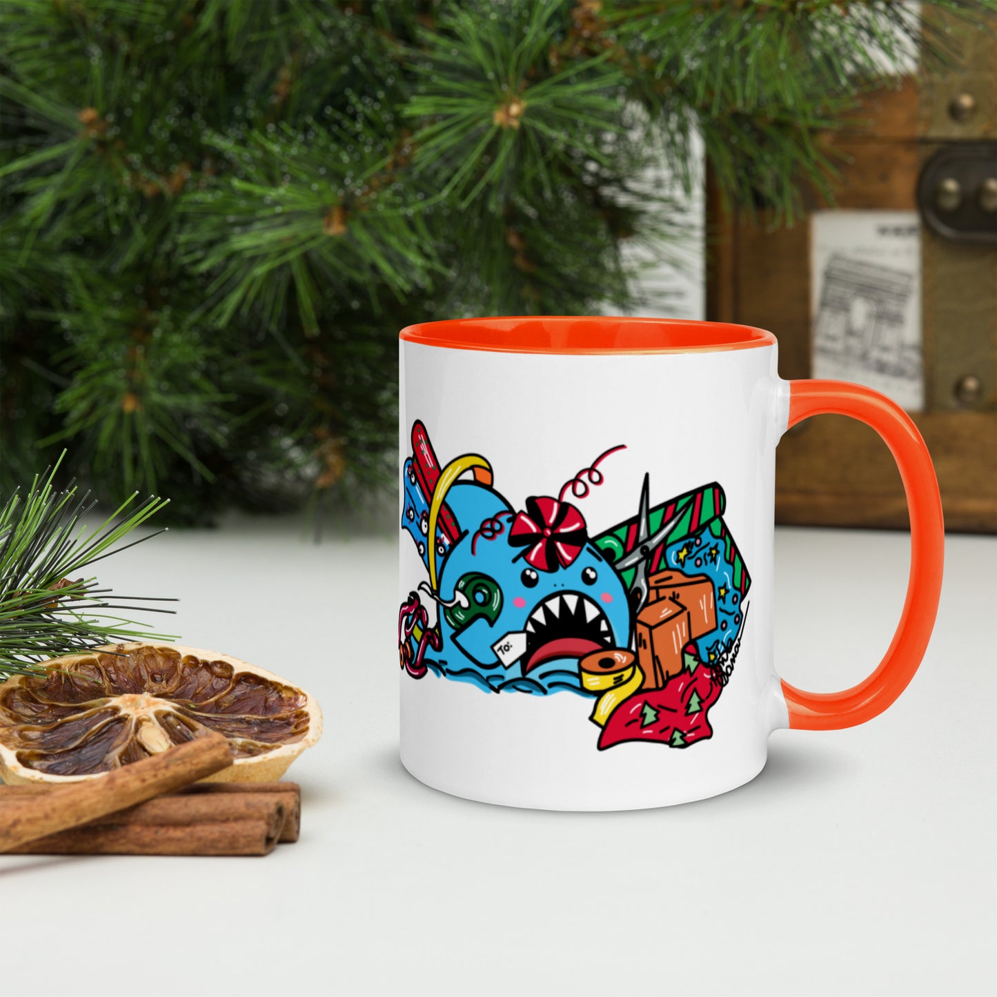 Holiday Shark Mug- Time to Wrap the Gifts! (11oz)