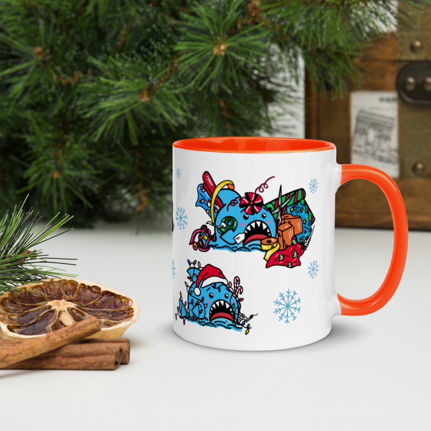 Holiday Sharks Mug- Merry Christmas to all.... the sharks! (11oz)