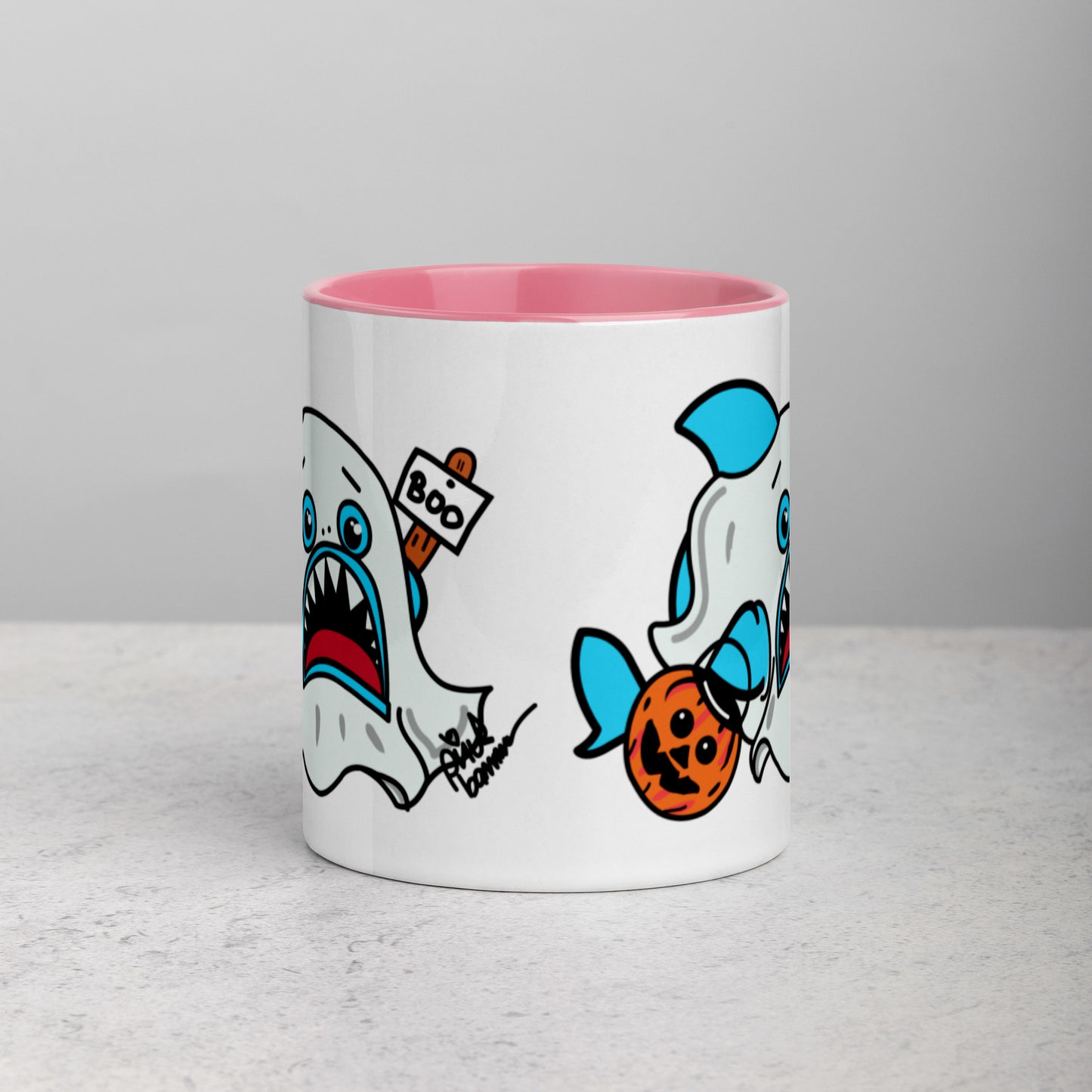 Halloween Sharks Mug- Ghost Shark (11oz)