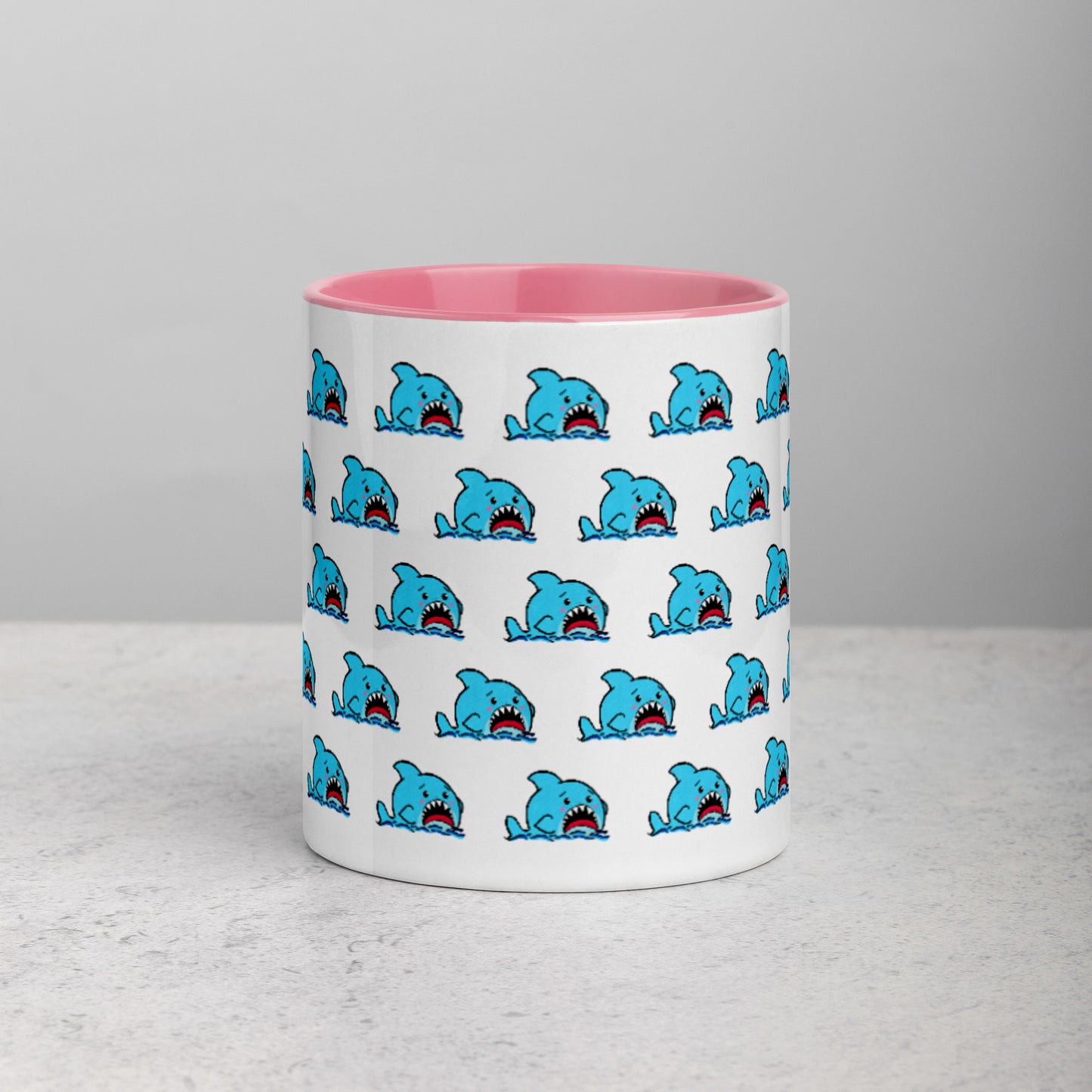 Anxious Shark Allover Mug (11oz)