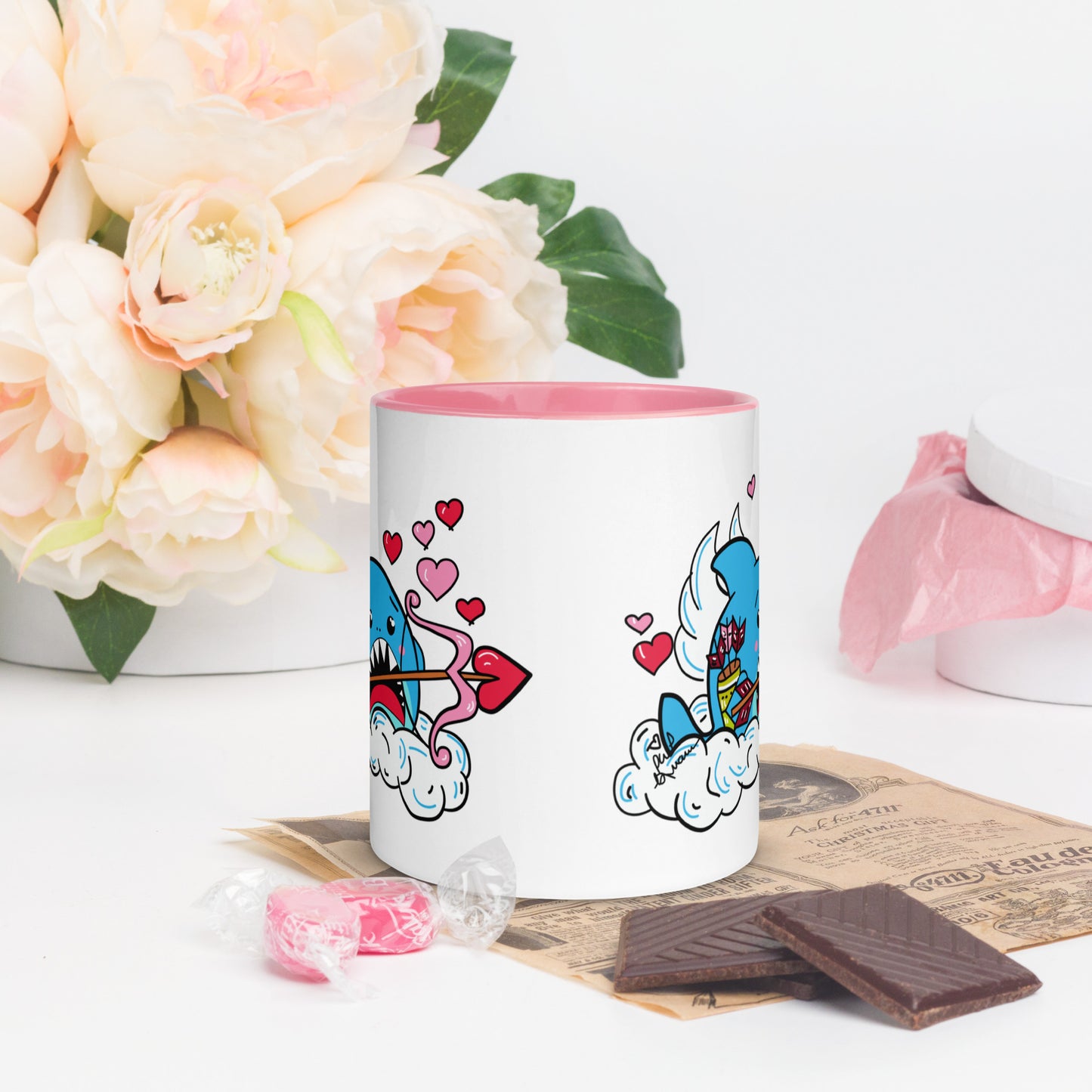 Valentine's Shark- Cupid Mug (11oz)