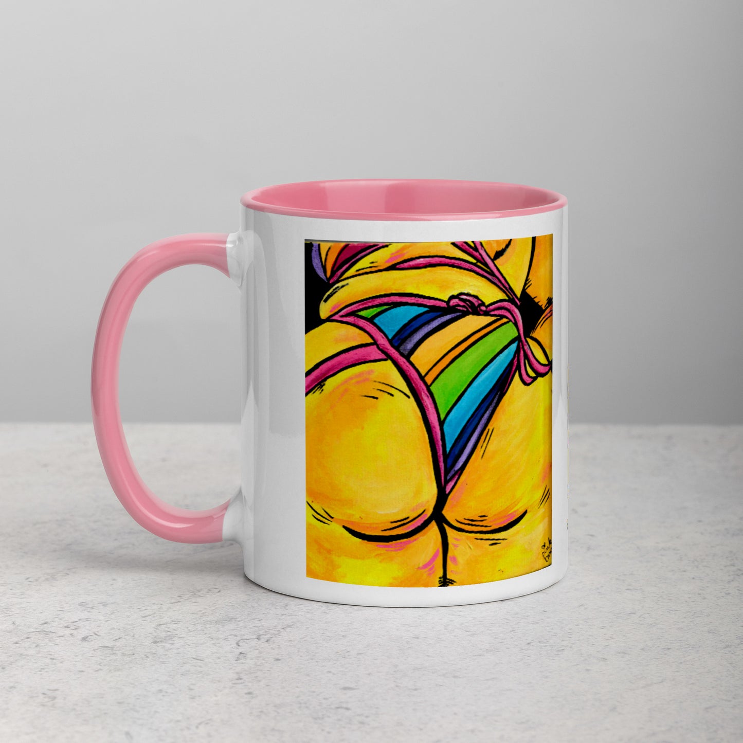 Flaunt It (Yellow Booty/Pink Curves) Mug (11oz)