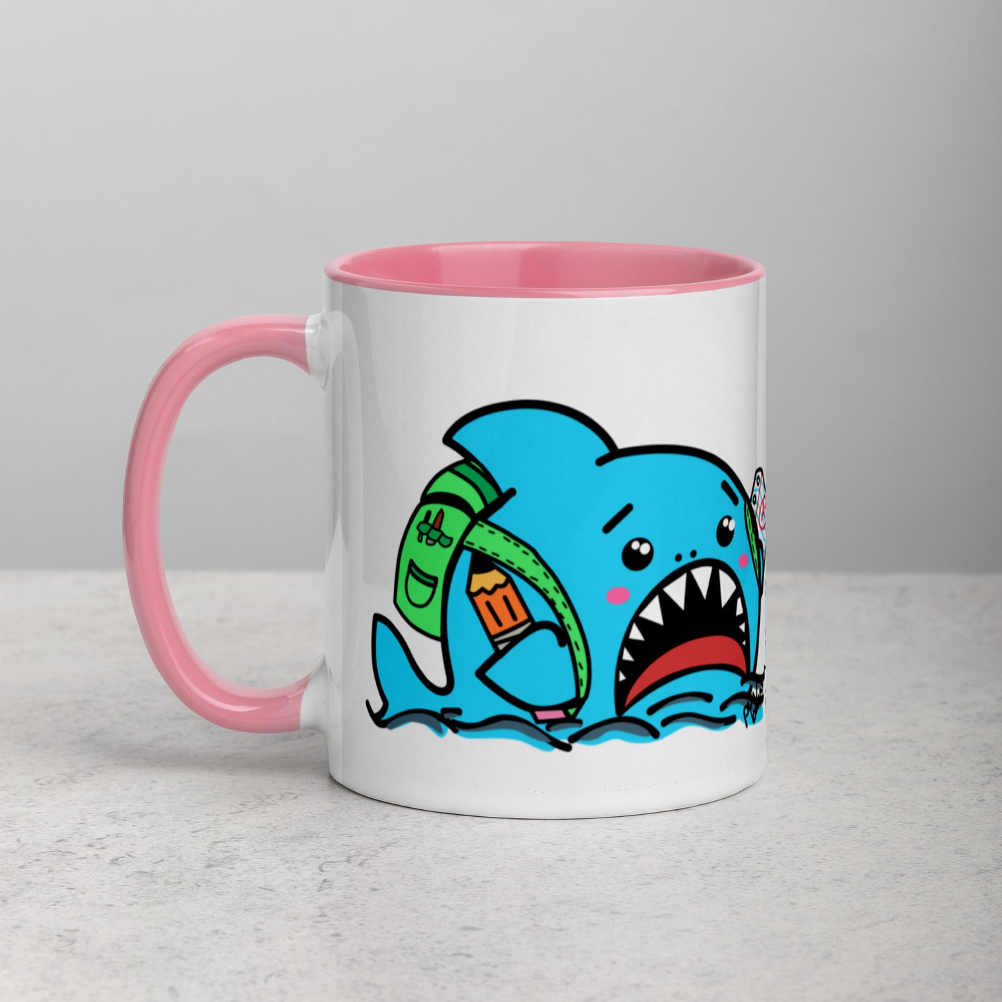 Anxious Shark Goes to School- Mug (11oz)