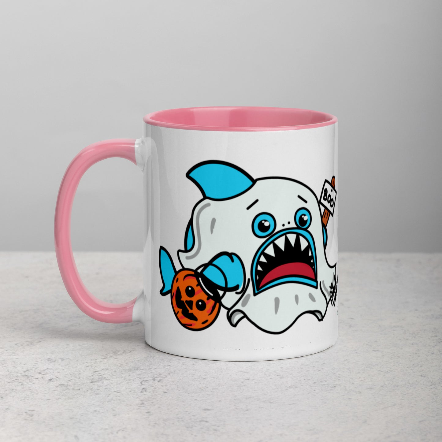 Halloween Sharks Mug- Ghost Shark (11oz)