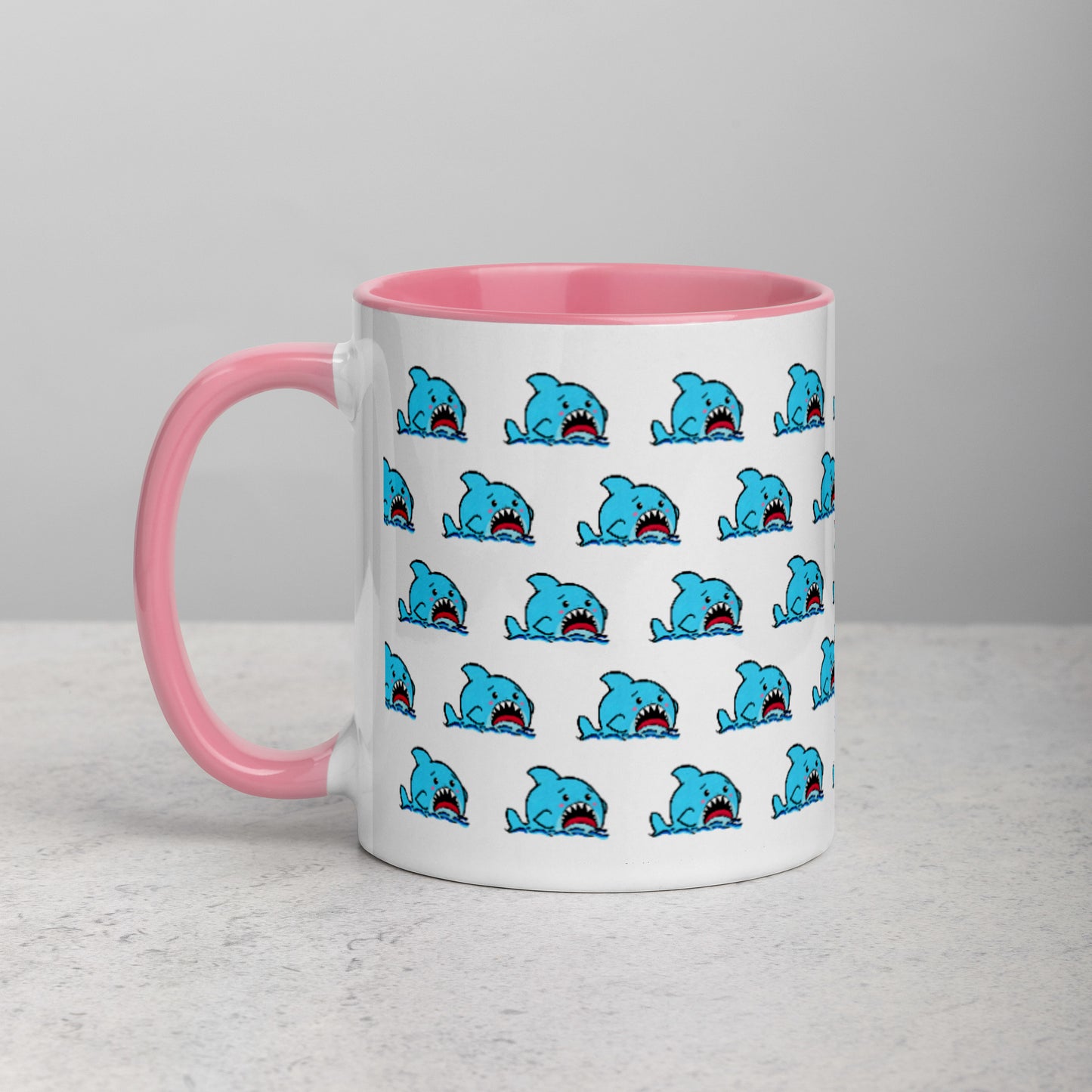 Anxious Shark Allover Mug (11oz)