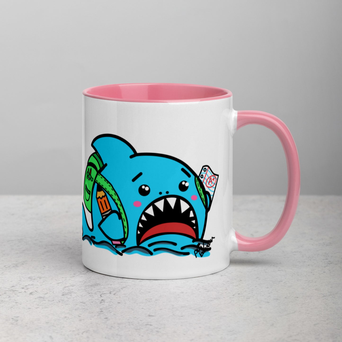 Anxious Shark Goes to School- Mug (11oz)