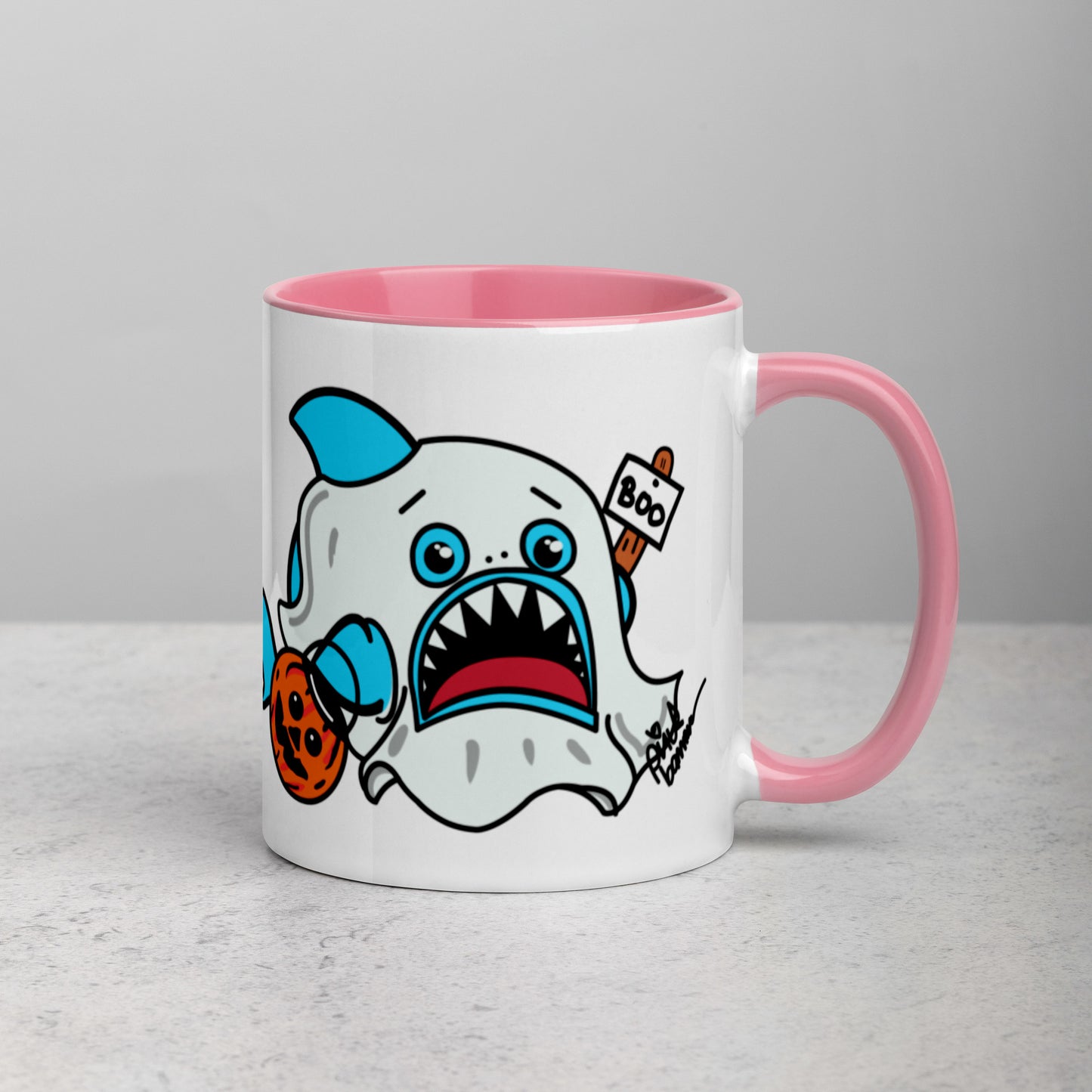 Halloween Sharks Mug- Ghost Shark (11oz)