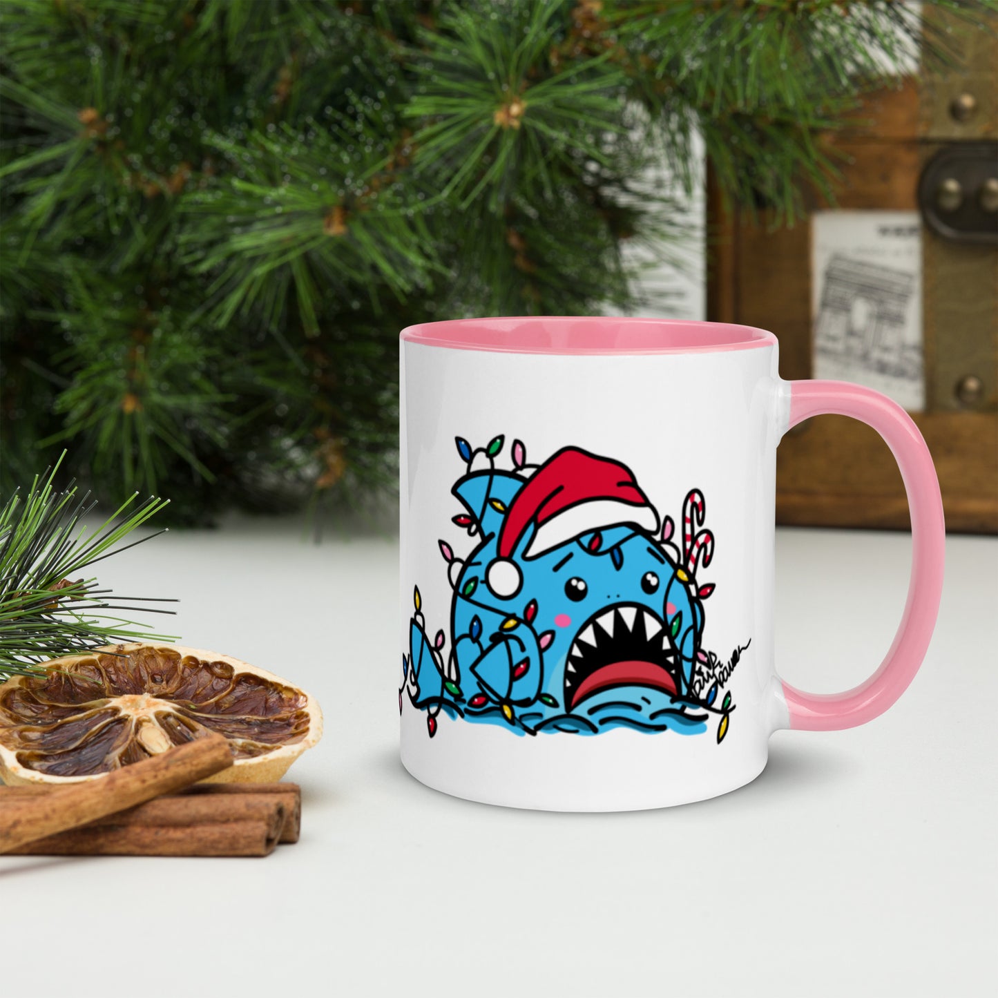 Holiday Sharks Mug- Let there be Lights (11oz)