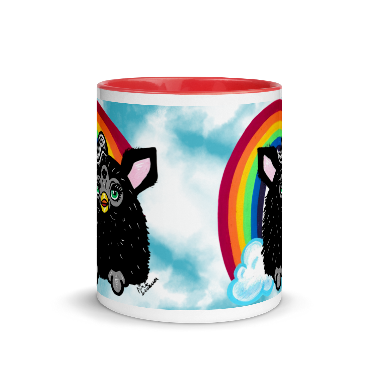 Cute Furby with Rainbow Mug (11oz)