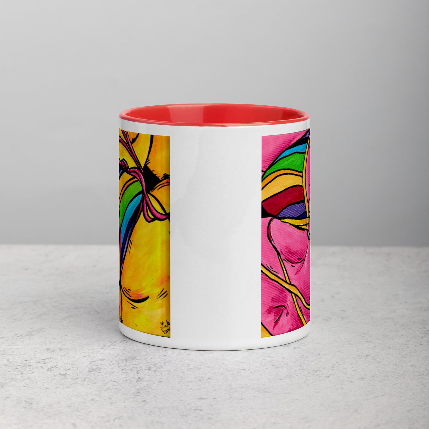 Flaunt It (Yellow Booty/Pink Curves) Mug (11oz)