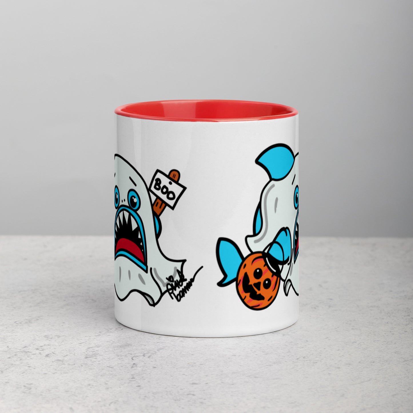 Halloween Sharks Mug- Ghost Shark (11oz)