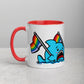 Anxious Shark Mug with Basic Rainbow Pride Flag (11oz)