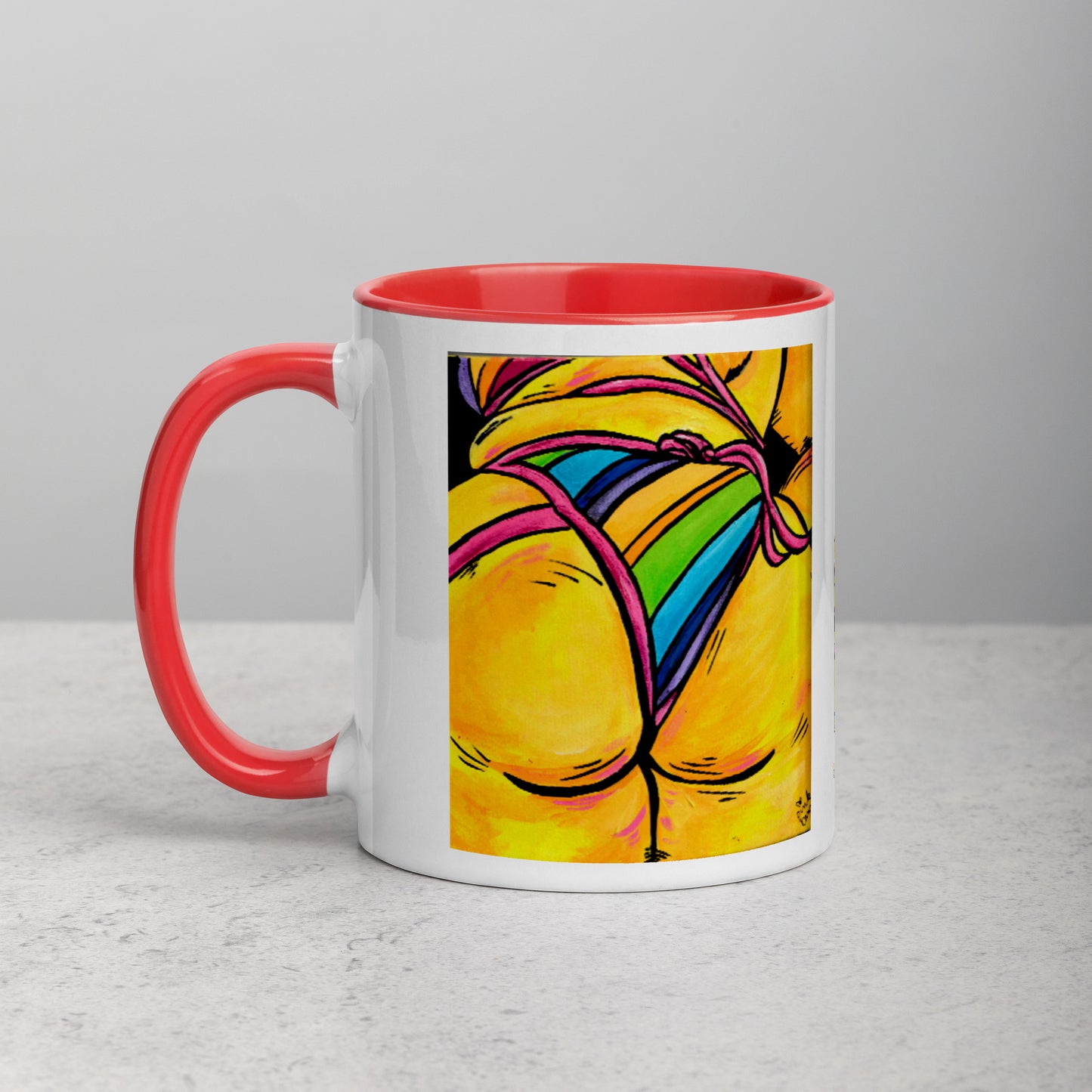 Flaunt It (Yellow Booty/Pink Curves) Mug (11oz)