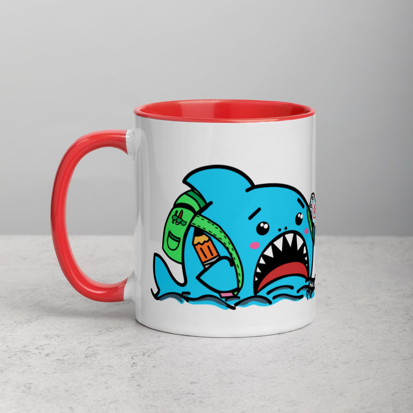 Anxious Shark Goes to School- Mug (11oz)