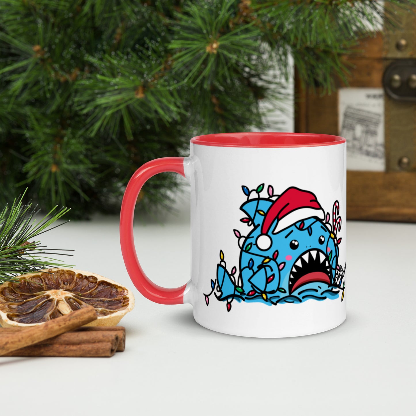 Holiday Sharks Mug- Let there be Lights (11oz)