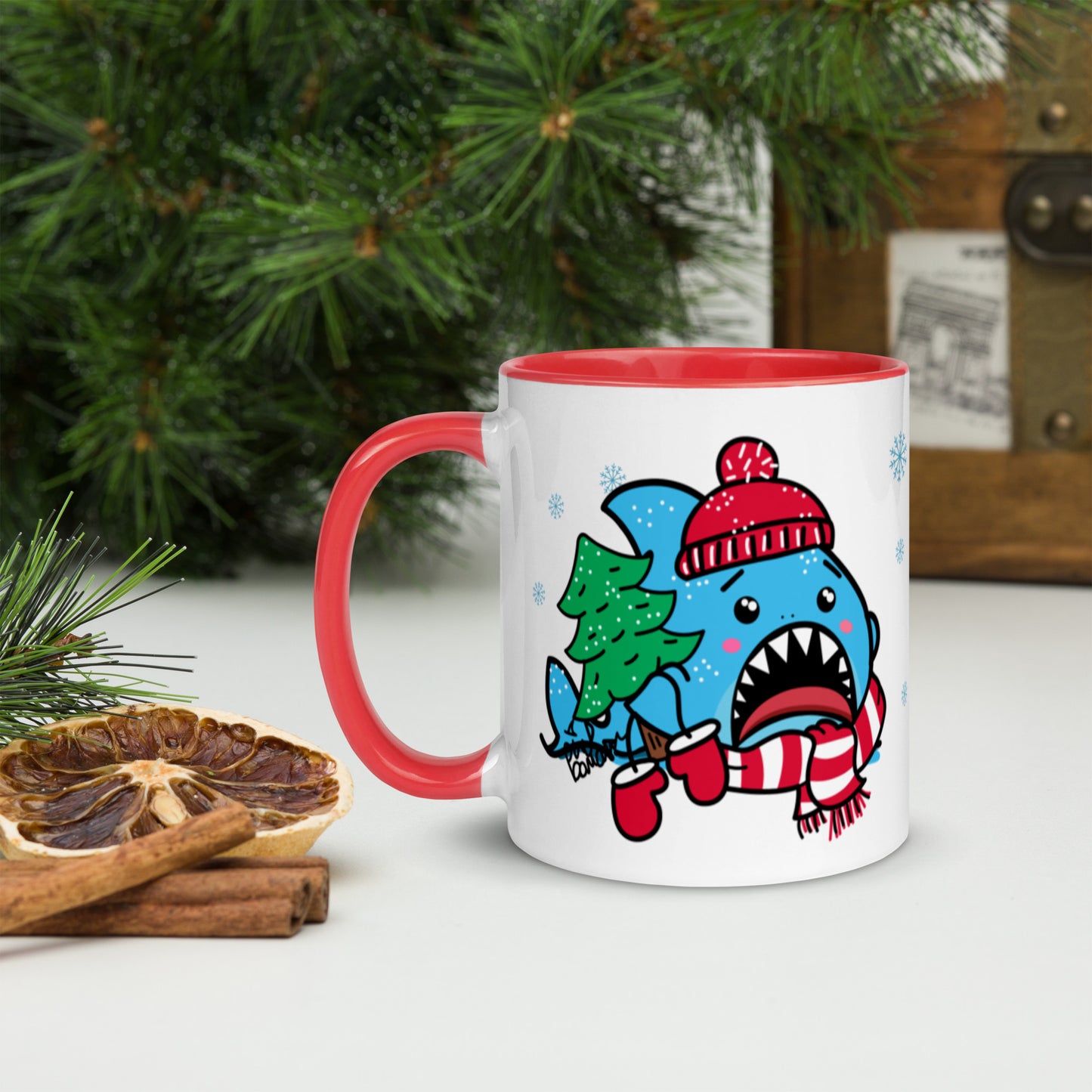 Holiday Sharks Mug- Trim the Tree (11oz)