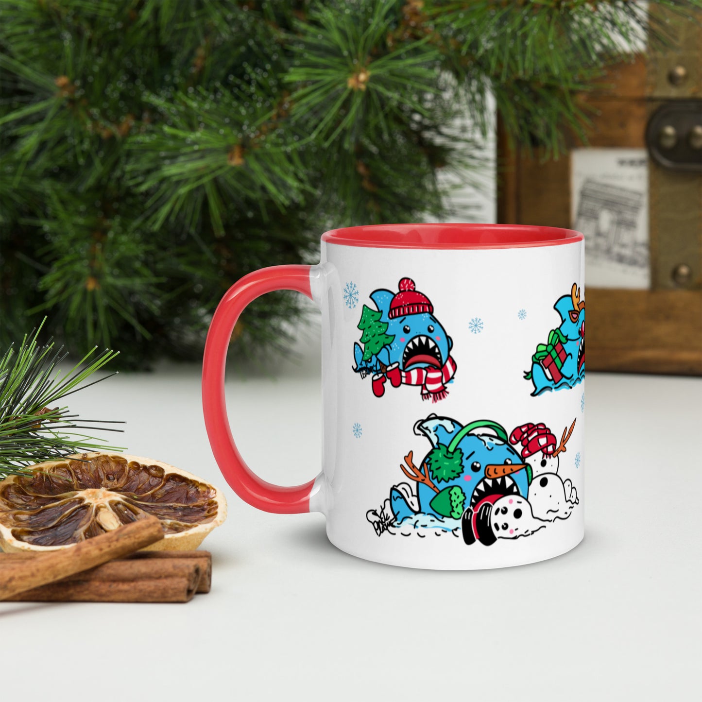 Holiday Sharks Mug- Merry Christmas to all.... the sharks! (11oz)