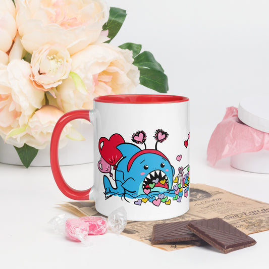 Valentine's Shark- Candy Hearts Mug (11oz)