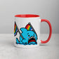 Anxious Shark Mug with Basic Rainbow Pride Flag (11oz)