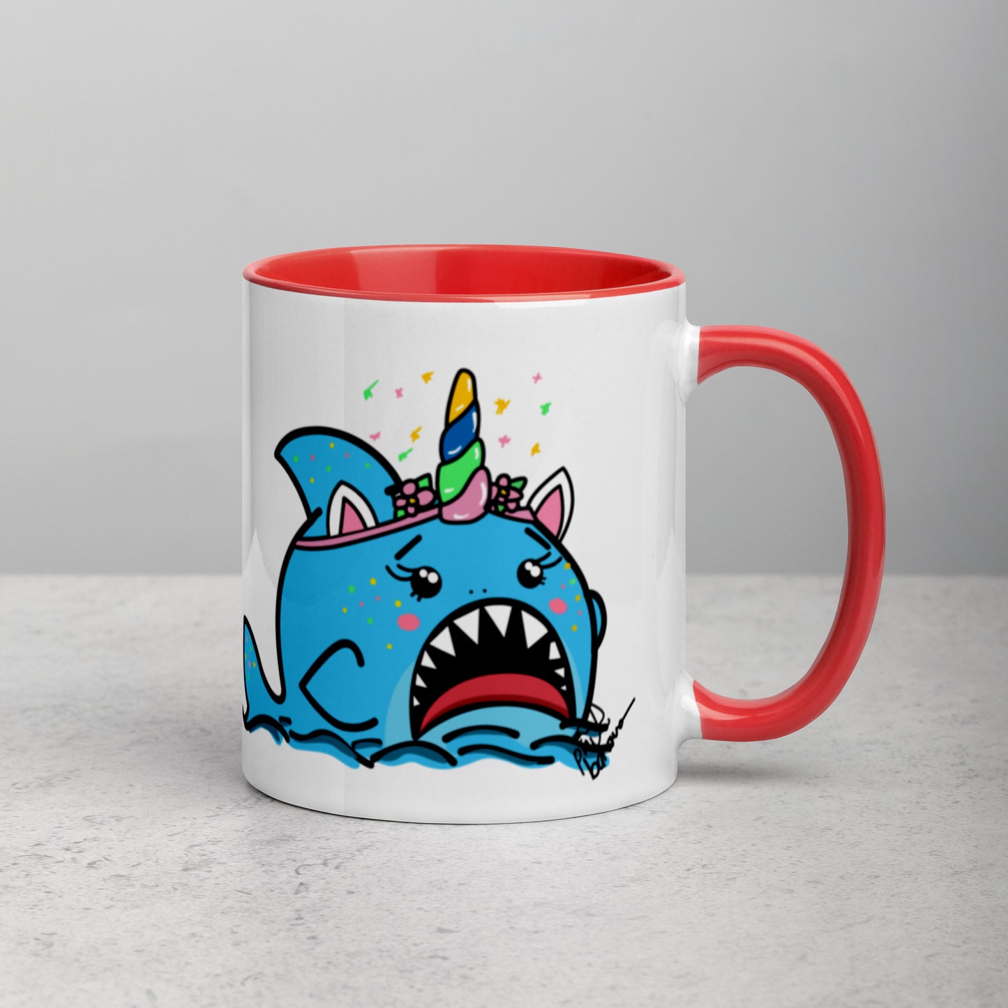 Halloween Sharks Mug- Unicorn Shark (11oz)