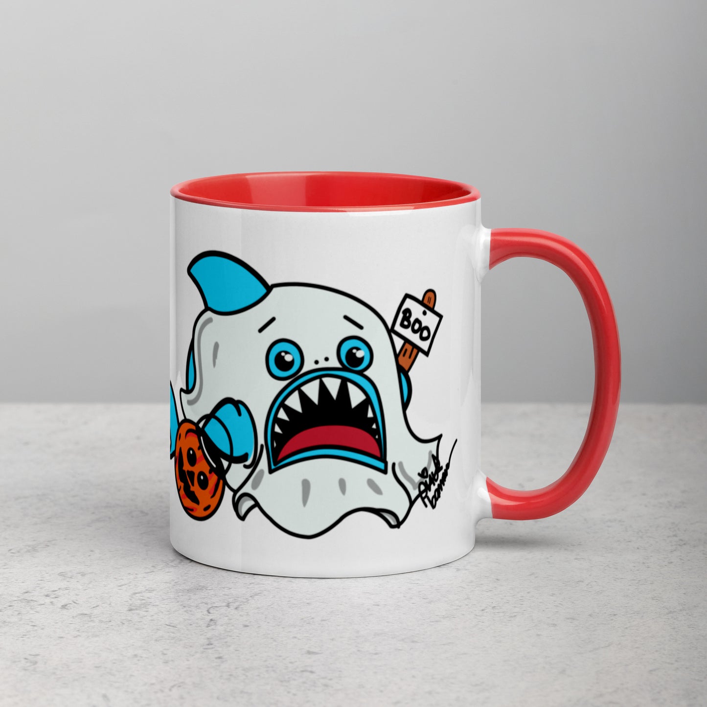 Halloween Sharks Mug- Ghost Shark (11oz)