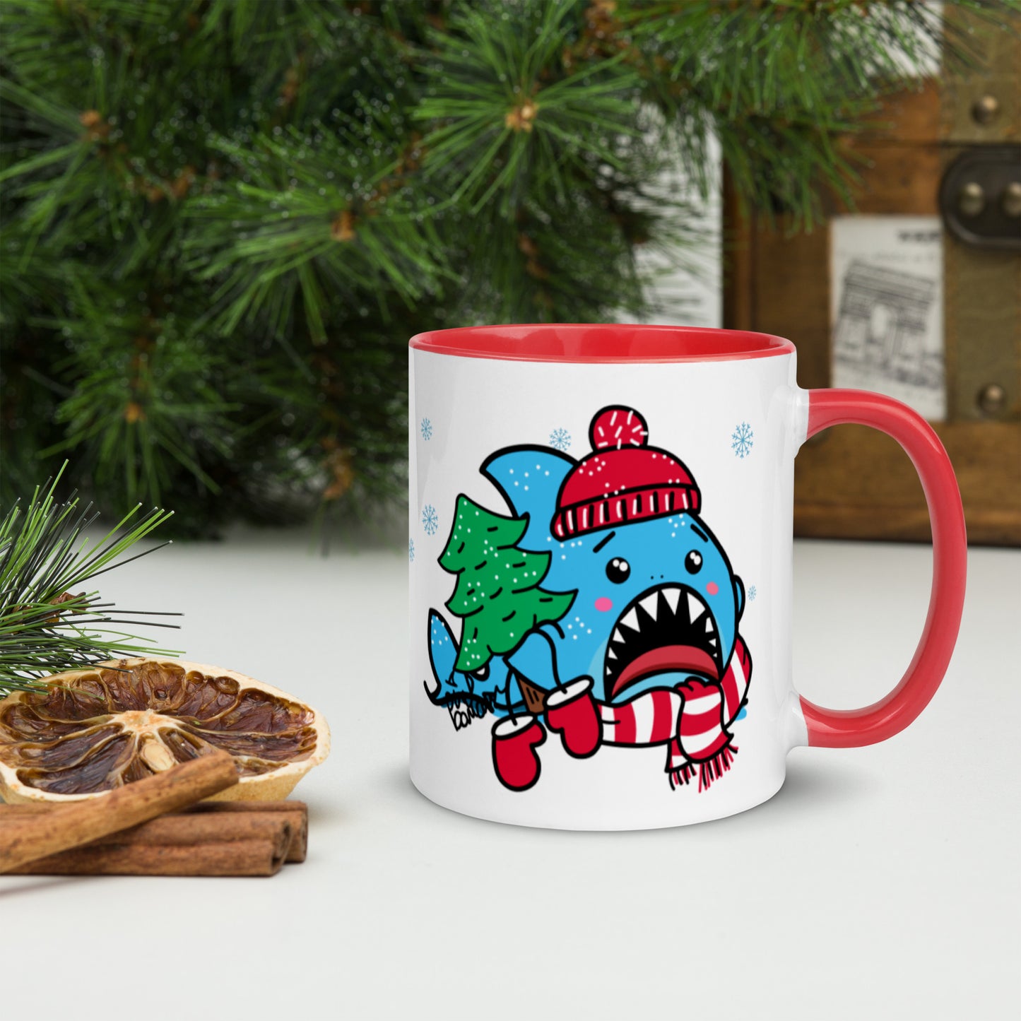 Holiday Sharks Mug- Trim the Tree (11oz)