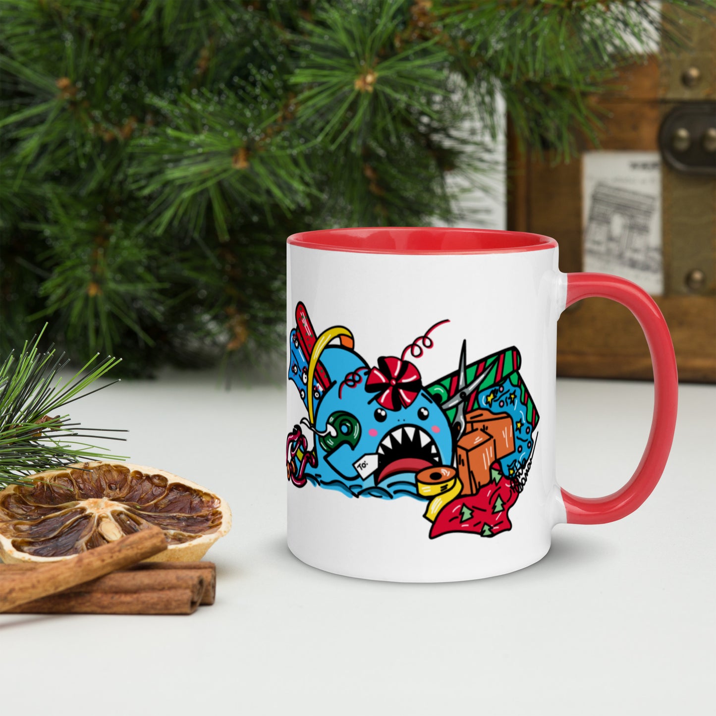 Holiday Shark Mug- Time to Wrap the Gifts! (11oz)