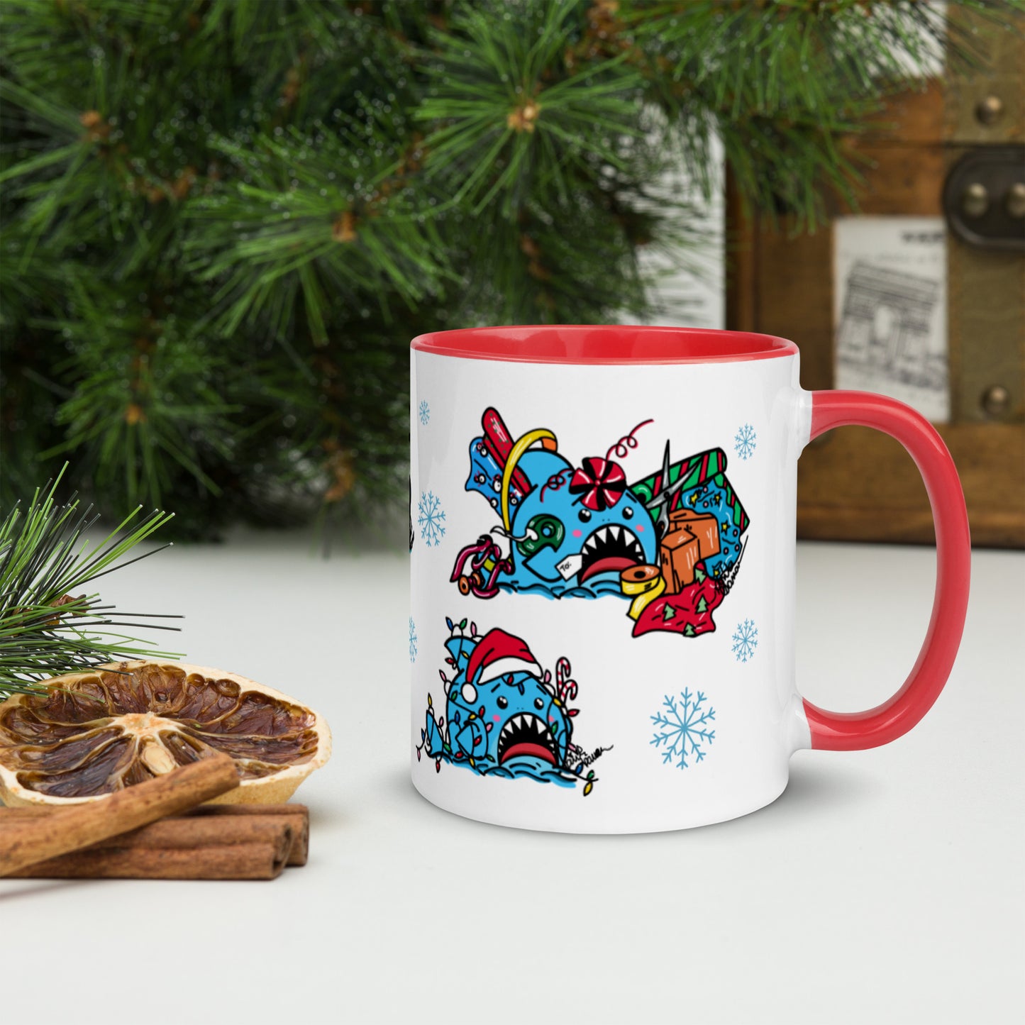 Holiday Sharks Mug- Merry Christmas to all.... the sharks! (11oz)
