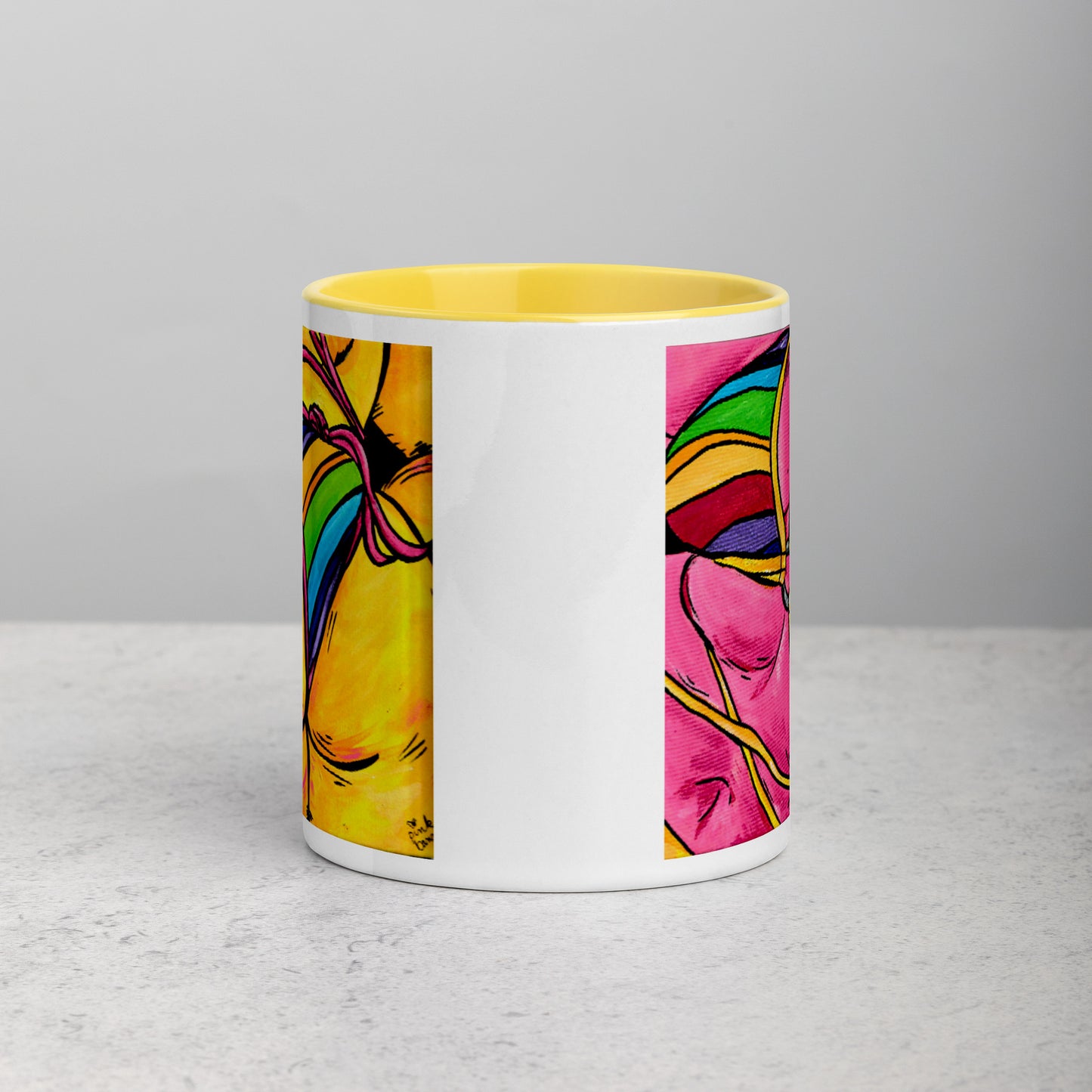 Flaunt It (Yellow Booty/Pink Curves) Mug (11oz)