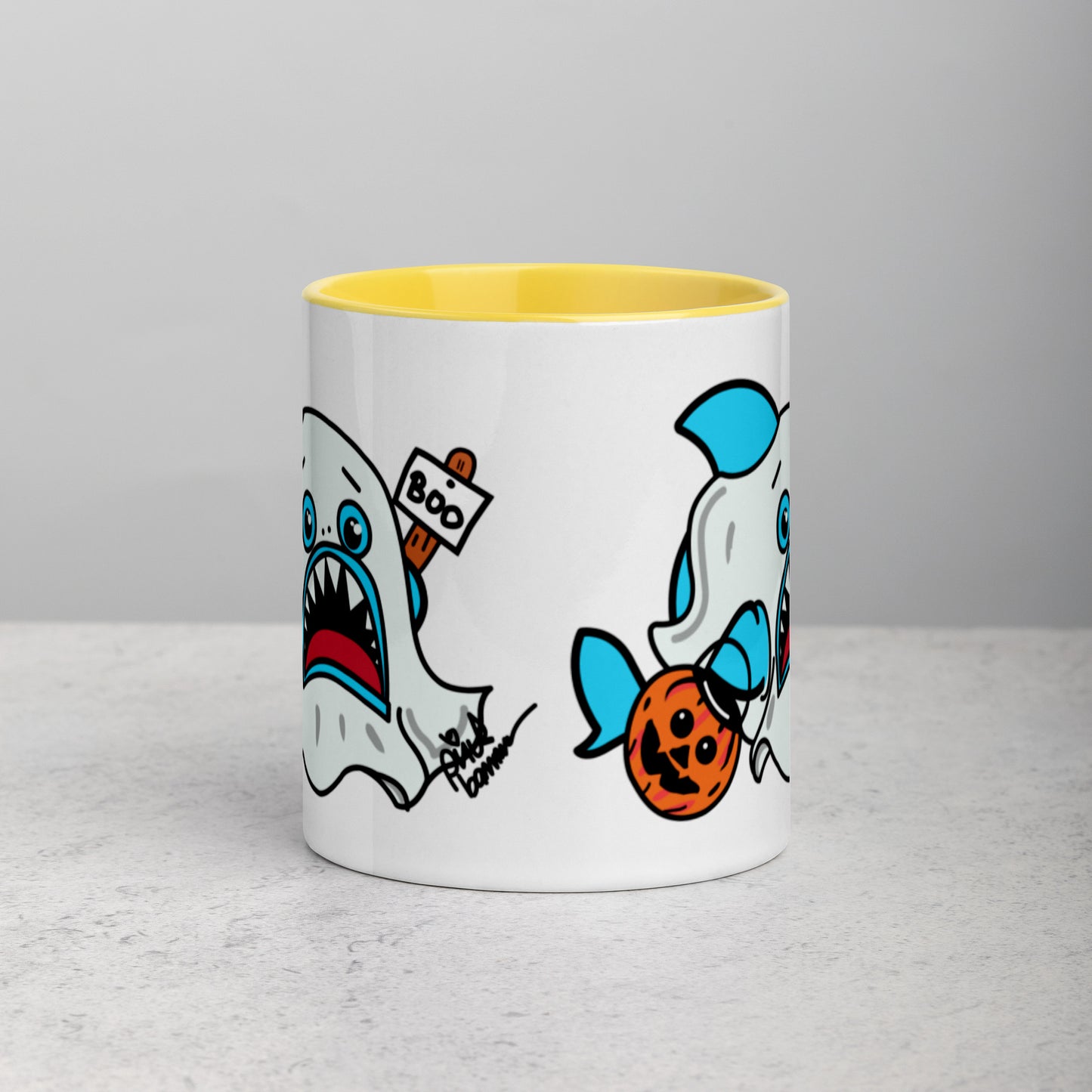 Halloween Sharks Mug- Ghost Shark (11oz)