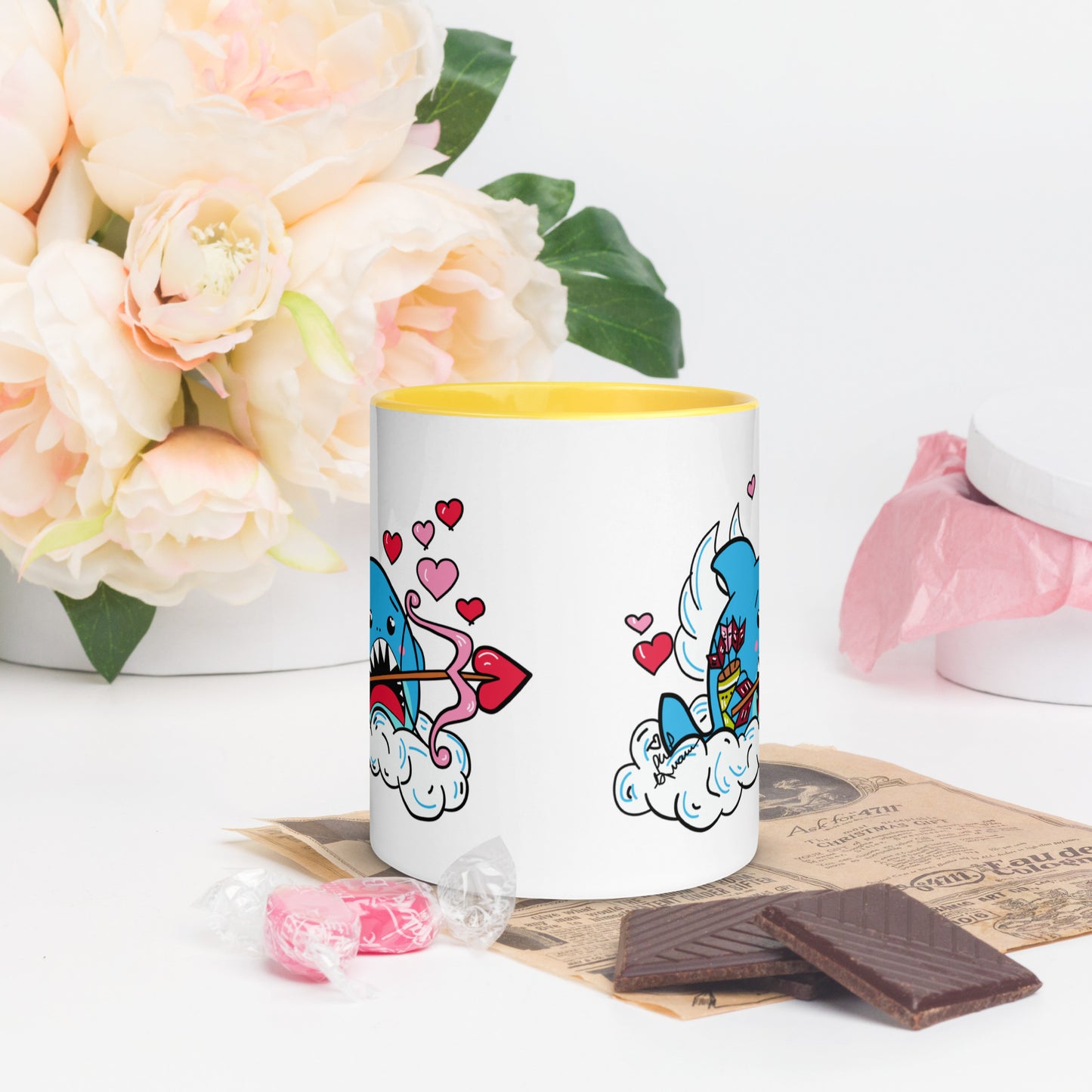 Valentine's Shark- Cupid Mug (11oz)