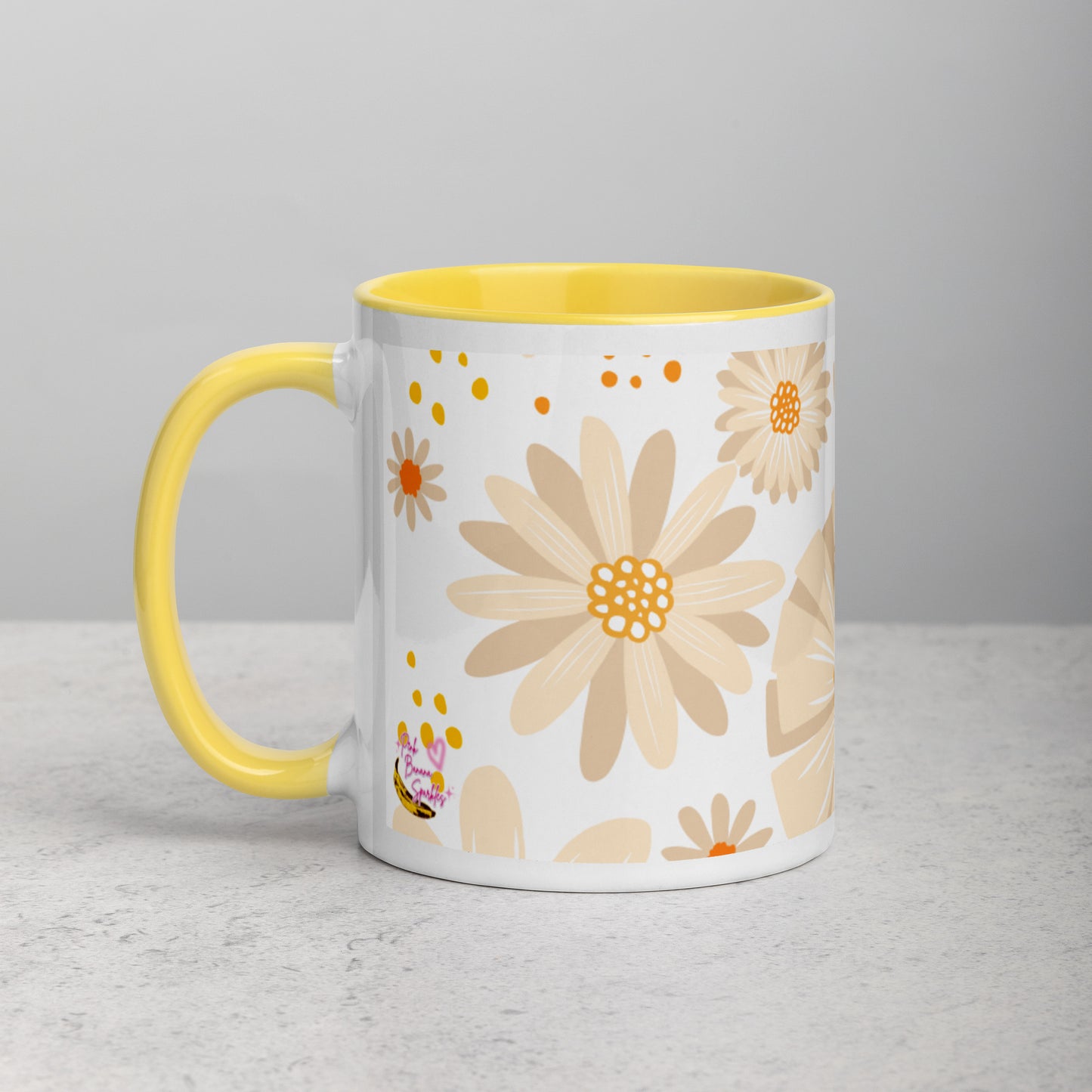 Less Hustle, More Snuggles Mug (flowers)