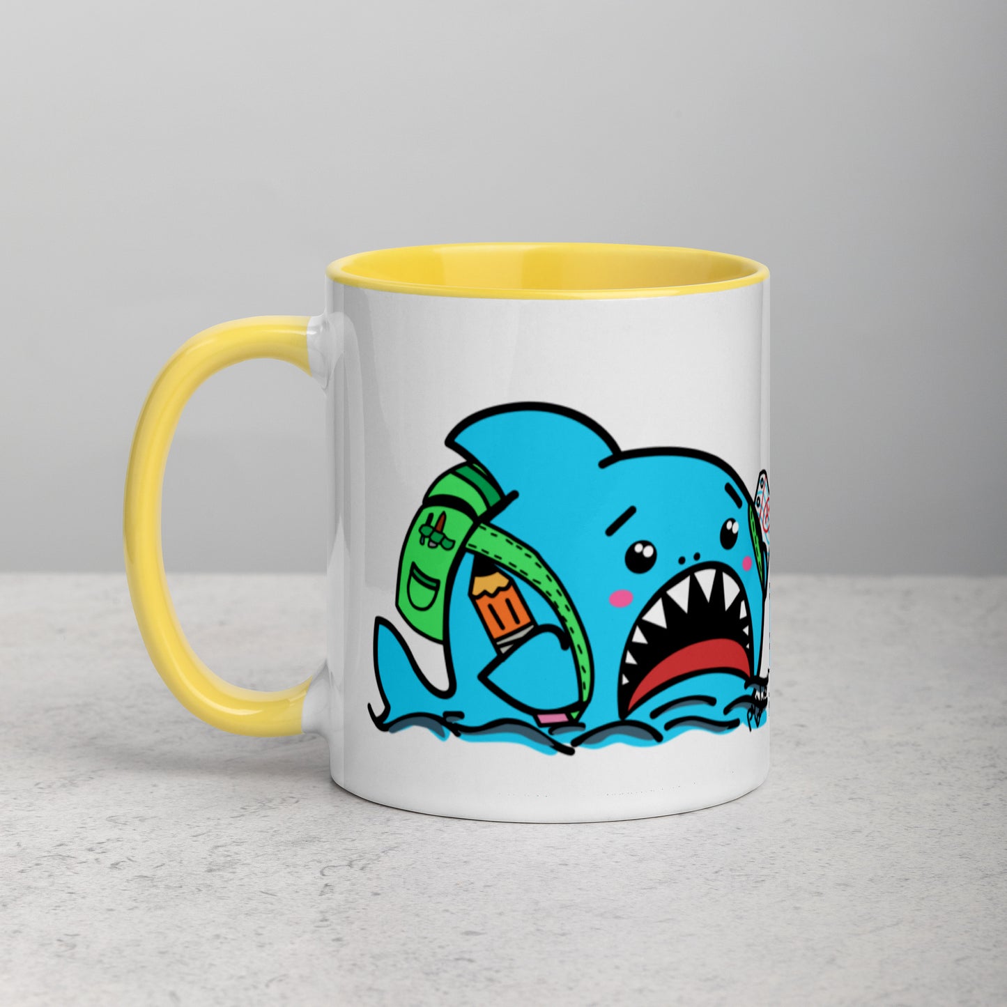 Anxious Shark Goes to School- Mug (11oz)