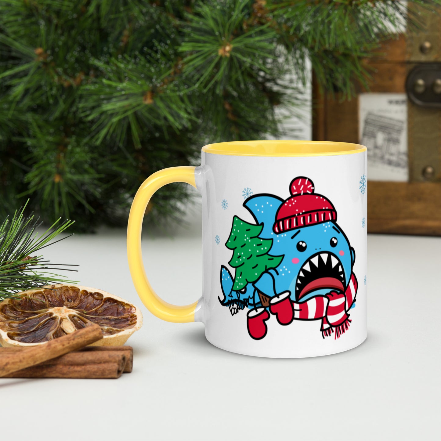 Holiday Sharks Mug- Trim the Tree (11oz)