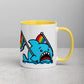 Anxious Shark Mug with Basic Rainbow Pride Flag (11oz)