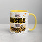 Less Hustle, More Snuggles Mug (flowers)