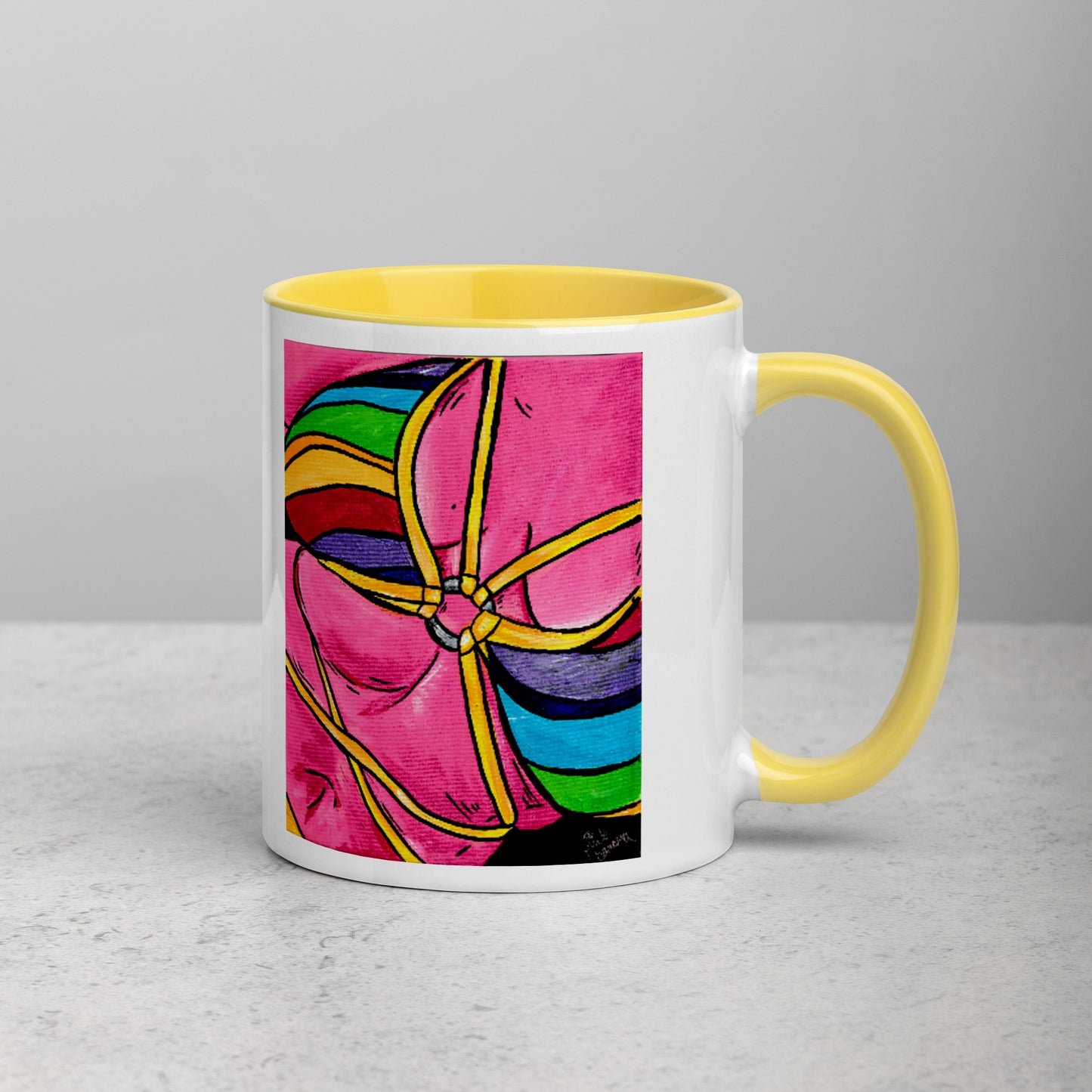 Flaunt It (Yellow Booty/Pink Curves) Mug (11oz)