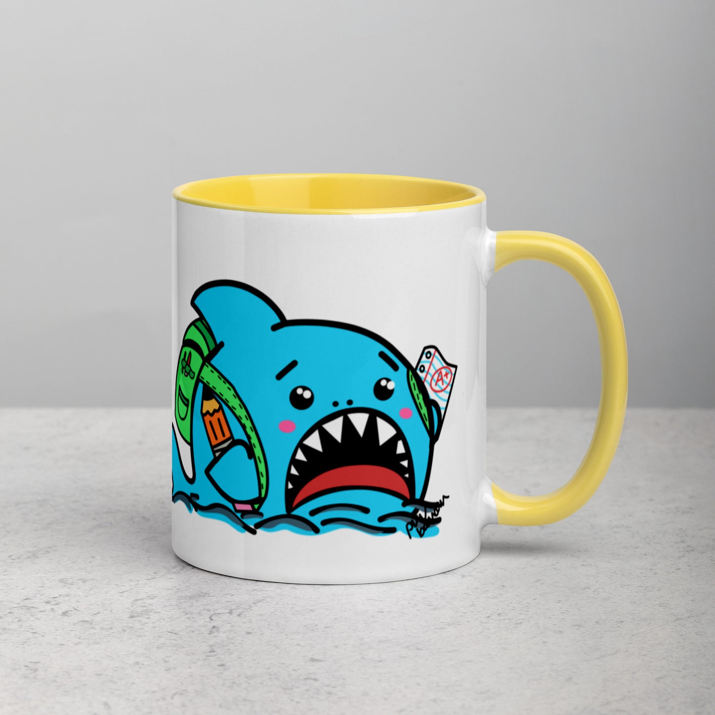 Anxious Shark Goes to School- Mug (11oz)