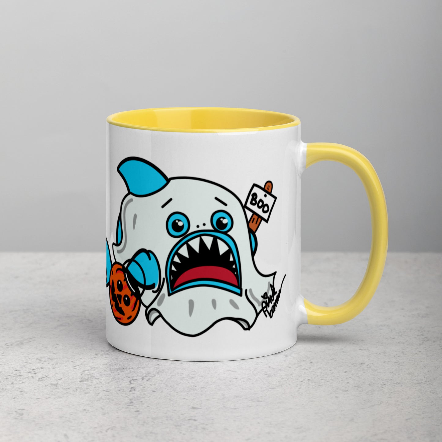 Halloween Sharks Mug- Ghost Shark (11oz)