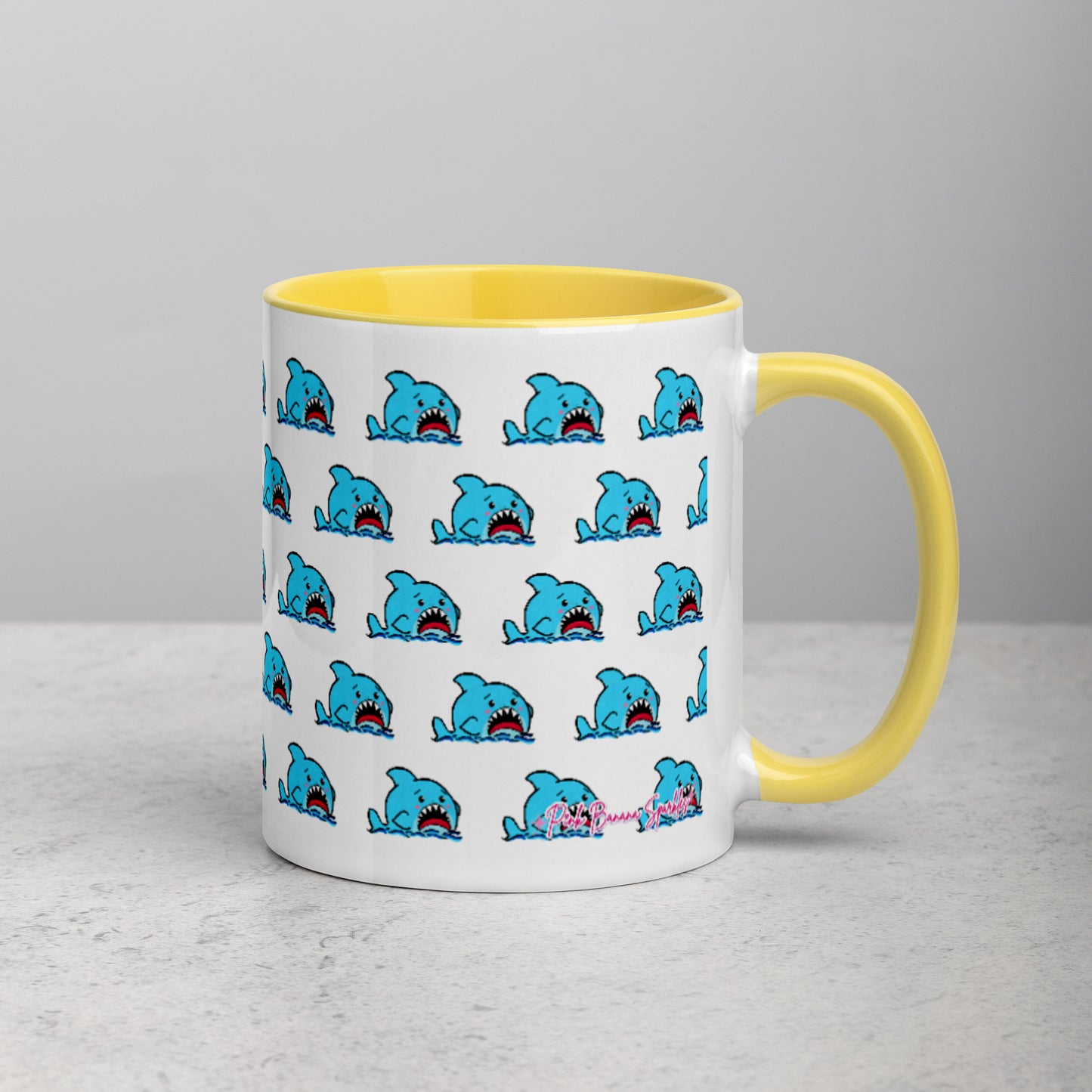 Anxious Shark Allover Mug (11oz)